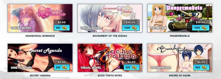 El catálogo de juegos está compuesto de adaptaciones provenientes de Japón y títulos nuevos de manufactura occidental. El catálogo de juegos está compuesto de adaptaciones provenientes de Japón y títulos nuevos de manufactura occidental.