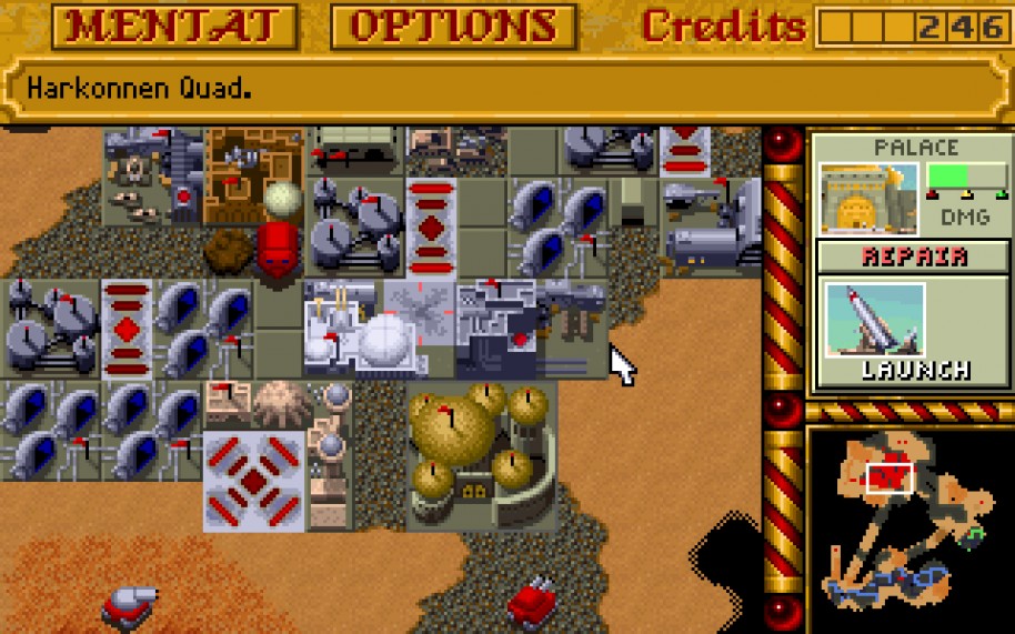 La popularidad de Dune II llevó a Westwood a adaptar el juego a plataformas como Amiga o Mega Drive / Genesis. Esta última versión contaba con una interfaz propia y algunas particularidades que luego se usaron en C&C.