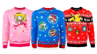 Vístete para la ocasión con los jerseys navideños oficiales de Nintendo
