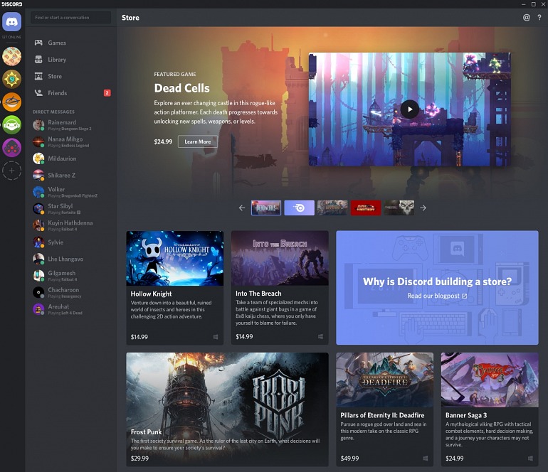 Discord estrenará su propia tienda de juegos Discord estrenará su propia tienda de juegos