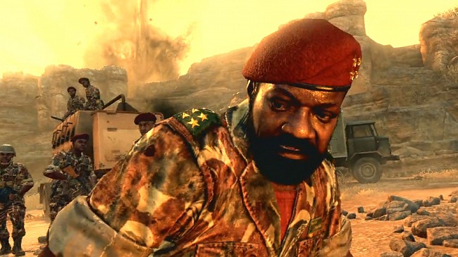 Representación en el videojuego del líder rebelde Jonas Savimbi Representación en el videojuego del líder rebelde Jonas Savimbi