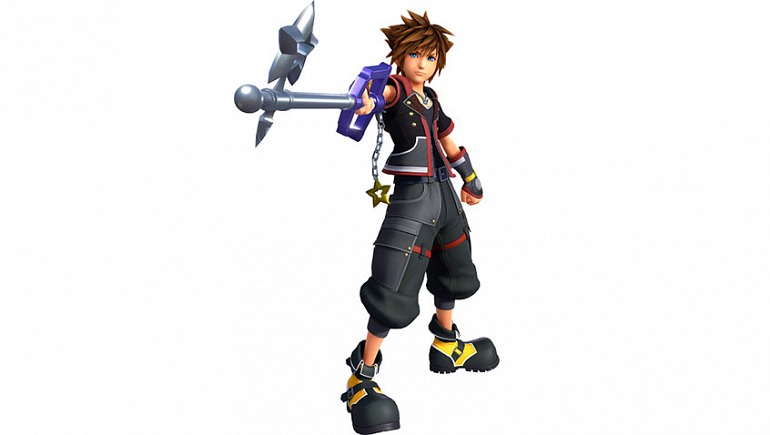 Sora portando la Starlight Keyblade que puedes conseguir superando retos de puntuación en los minijuegos clásicos. Sora portando la Starlight Keyblade que puedes conseguir superando retos de puntuación en los minijuegos clásicos.