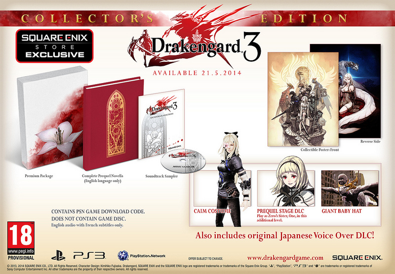 La edición coleccionista de Drakengard 3 también llegará a Europa