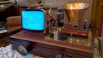 Espectacular Master System II estilo steampunk